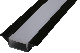 LED-Profil Ecken/Bordüren, 250cm, 32,4x9mm,schwarz